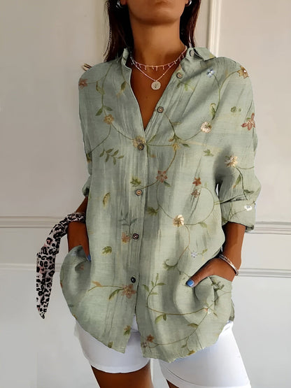 EMILY | FLORAL BREEZE BUTTON-UP SHIRT