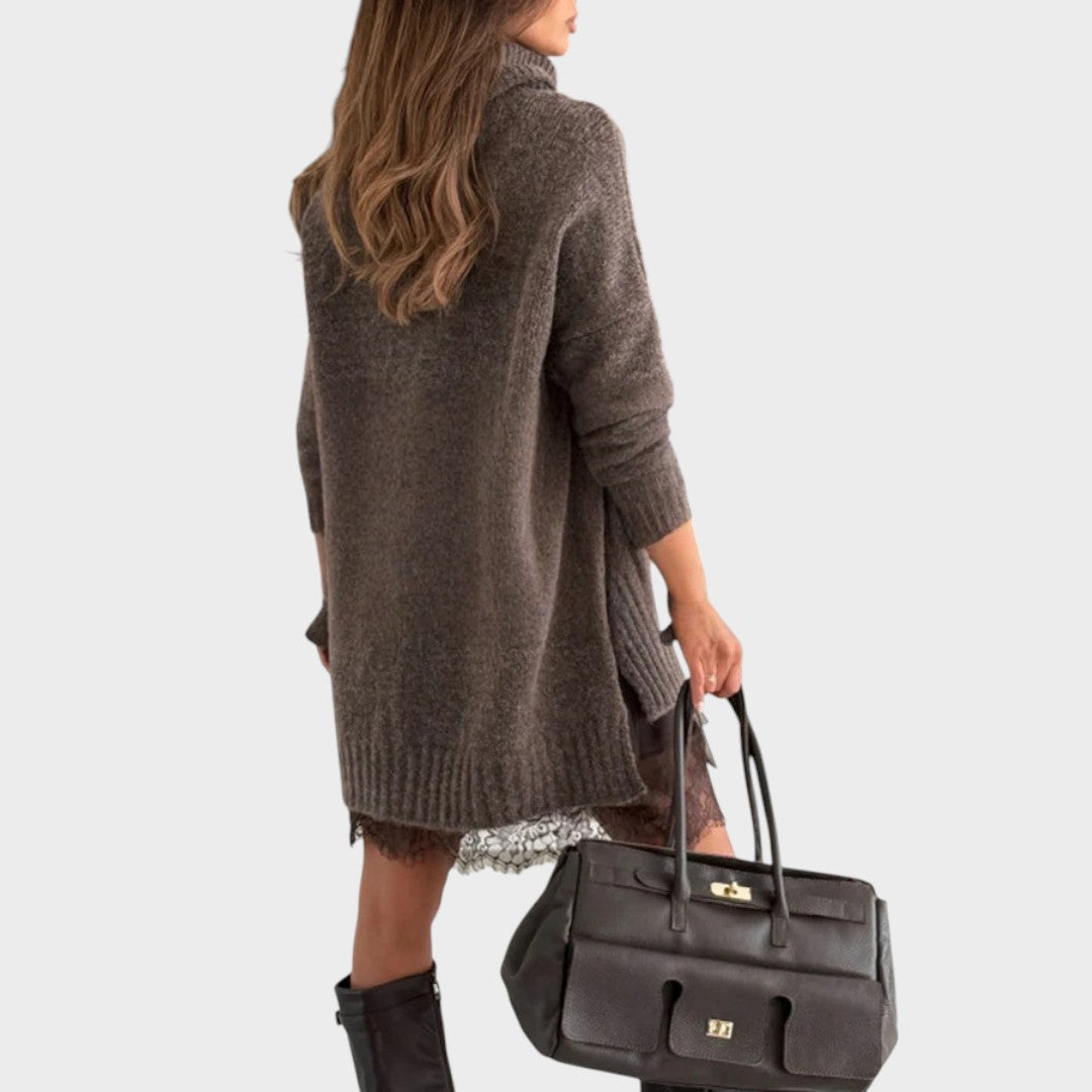 Bonnie – Oversized Knit- and SpitzenDress-Set