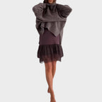 Bonnie – Oversized Knit- and SpitzenDress-Set
