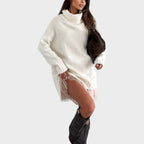 Bonnie – Oversized Knit- and SpitzenDress-Set
