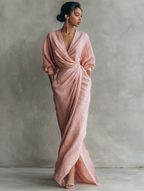 Rosa Linen Maxi Dress V-Hals