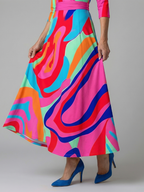 Celine | Midi-Dress with Kreuzwickel-Ausschnitt