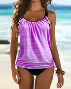 Augustus - Unifarbener Tankini with Leopardenmuster