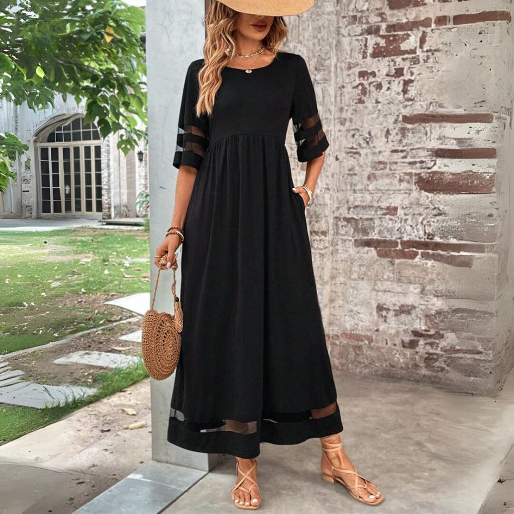 Aubrey™ – Figurbetonendes Midi-Dress with Bauchbedeckung