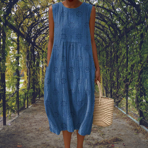 Aikaterini – Elegant ärmelloses Dress with Bagn