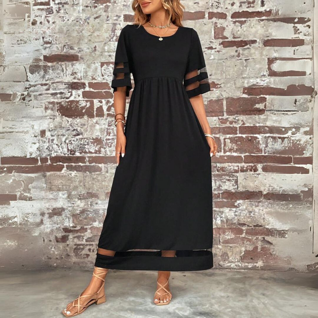 Aubrey™ – Figurbetonendes Midi-Dress with Bauchbedeckung