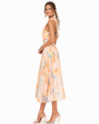 Aurora – Dress with Halterneck and AquarellPrint