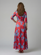Celine | Midi-Dress with Kreuzwickel-Ausschnitt