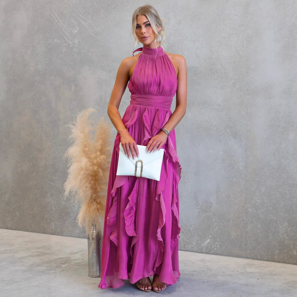 Celestia | Ruffledshirt Maxi-Dress