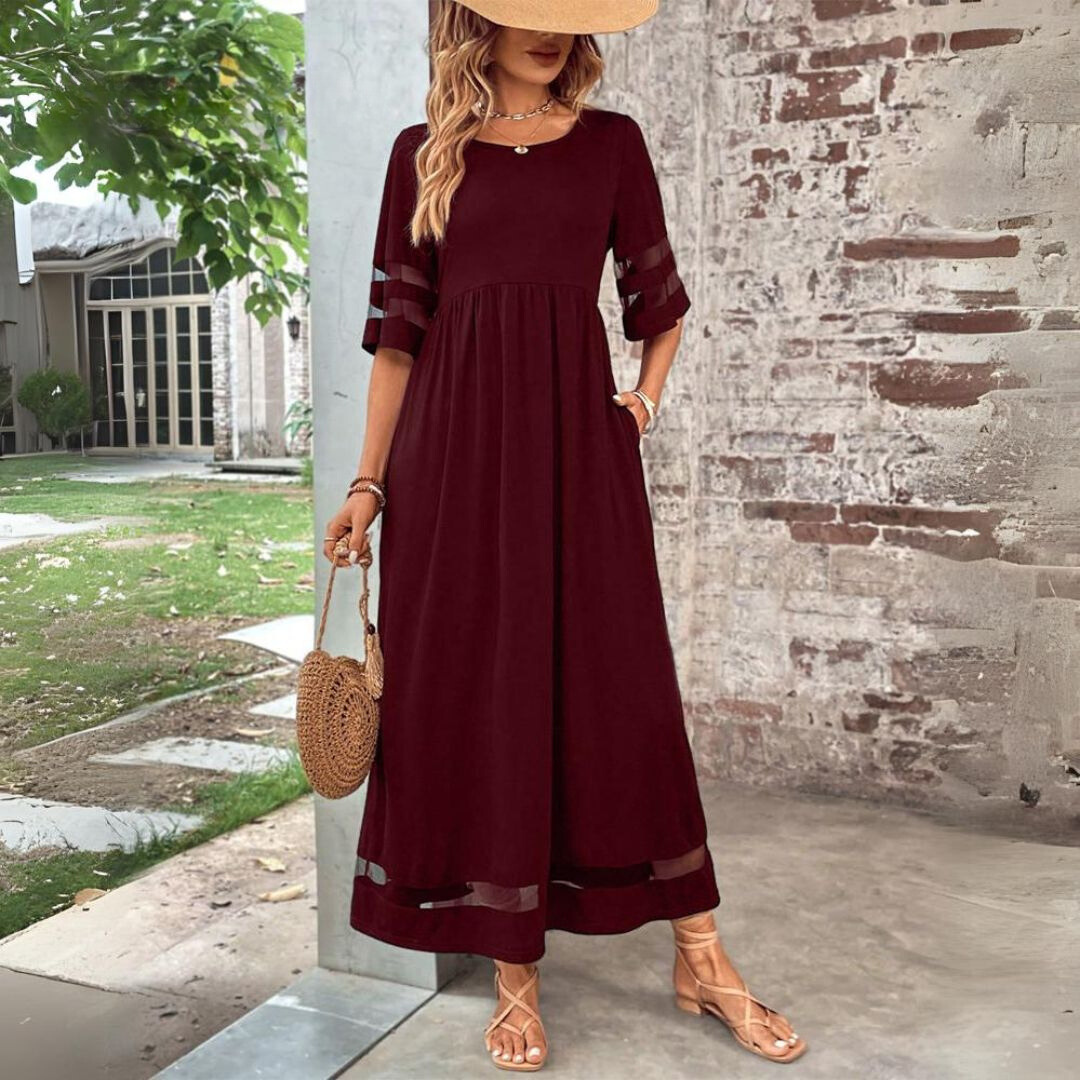 Aubrey™ – Figurbetonendes Midi-Dress with Bauchbedeckung