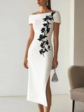 Audrey | Chics Floral-Print Boot-Neck Midi-Dress OutFit