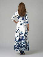 Celine | Midi-Dress with Kreuzwickel-Ausschnitt
