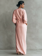 Rosa Linen Maxi Dress V-Hals