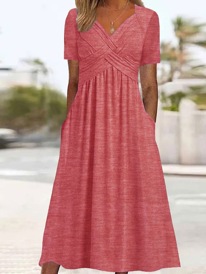 Carmen - Crossover Midi-Dress for einen Stylishn Look