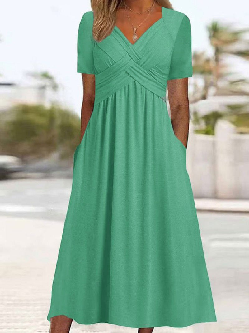 Carmen - Crossover Midi-Dress for einen Stylishn Look