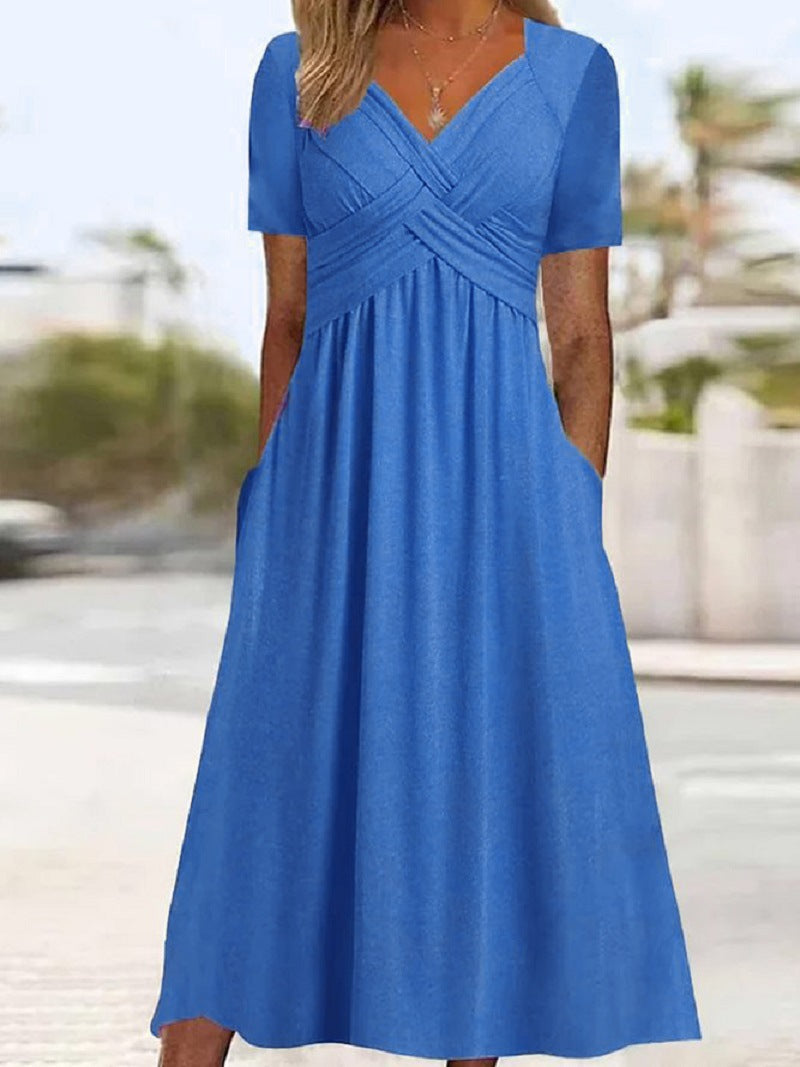 Carmen - Crossover Midi-Dress for einen Stylishn Look