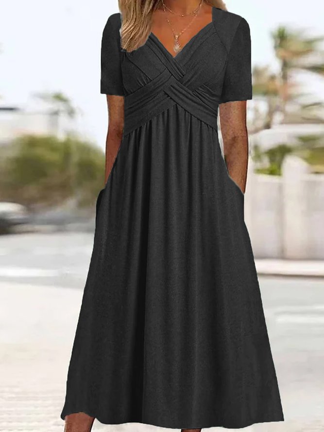 Carmen - Crossover Midi-Dress for einen Stylishn Look