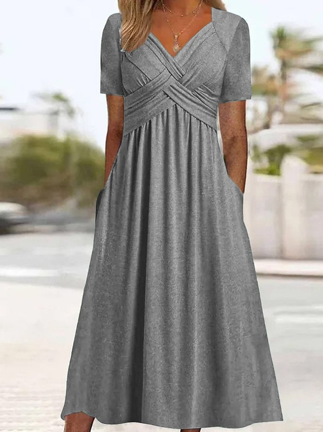 Carmen - Crossover Midi-Dress for einen Stylishn Look