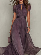 Ashley | Vintage Elegant Chiffon MaxiDress