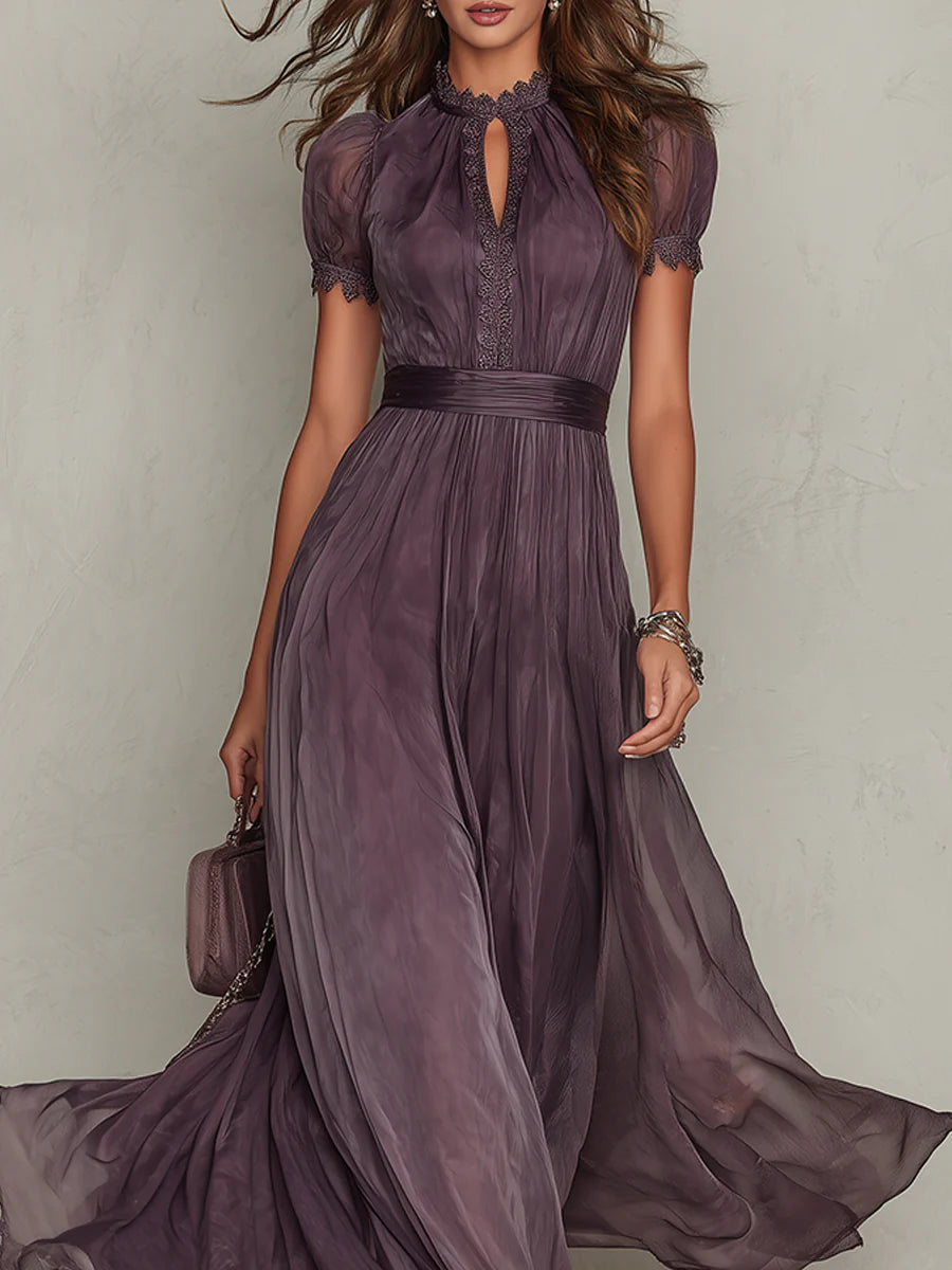 Ashley | Vintage Elegant Chiffon MaxiDress