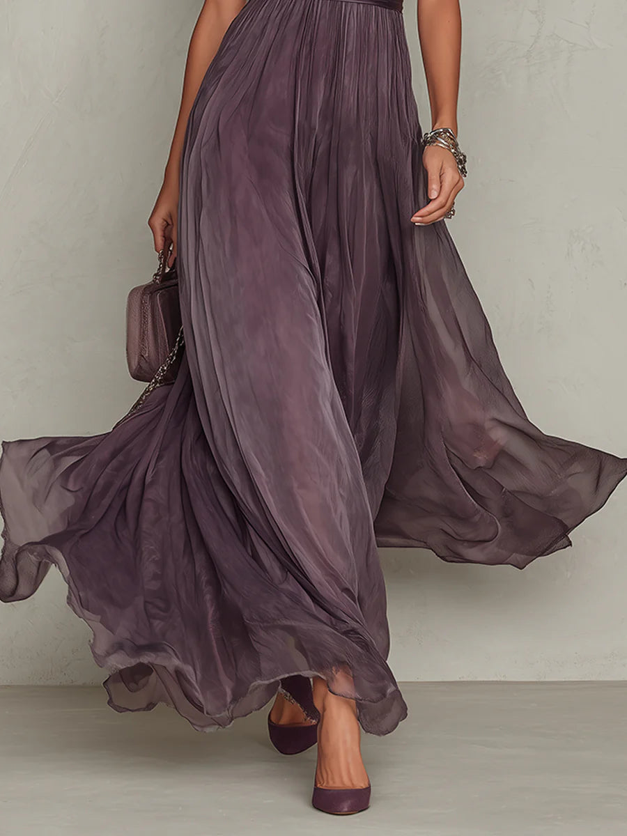 Ashley | Vintage Elegant Chiffon MaxiDress