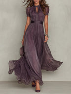 Ashley | Vintage Elegant Chiffon MaxiDress