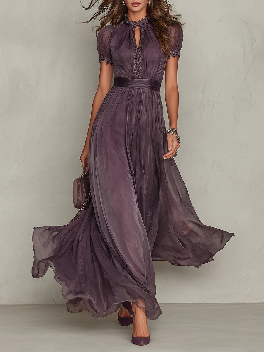 Ashley | Vintage Elegant Chiffon MaxiDress