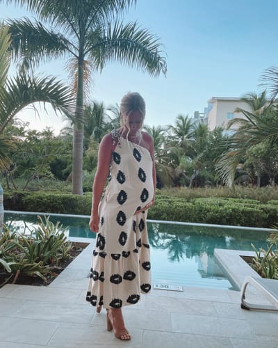 ASTRID | ETHNIC PRINT ONE-SHOULDER MAXI DRESS