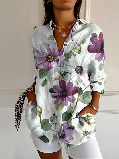 EMILY | FLORAL BREEZE BUTTON-UP SHIRT