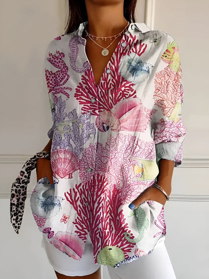 EMILY | FLORAL BREEZE BUTTON-UP SHIRT